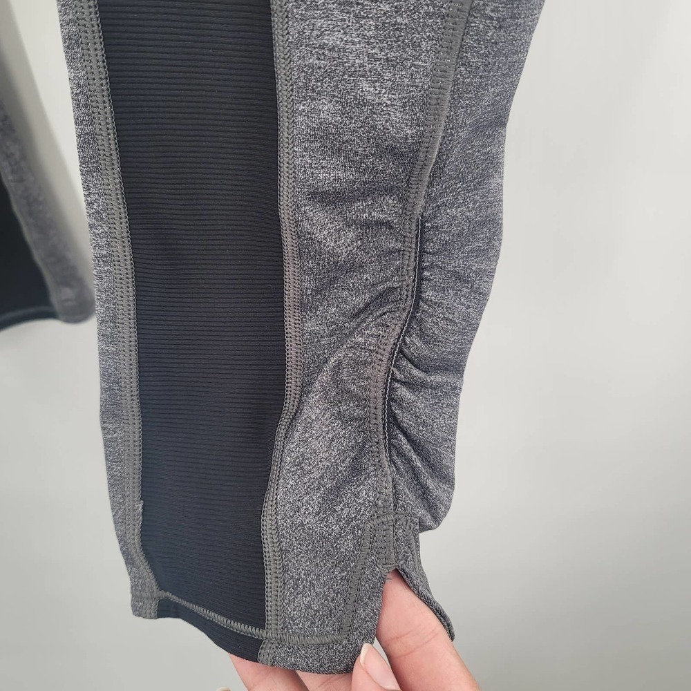 LULULEMON On Your Mark Crop (23") Heathered Black / Black Size 6 Active Running - Picture 10 of 15
